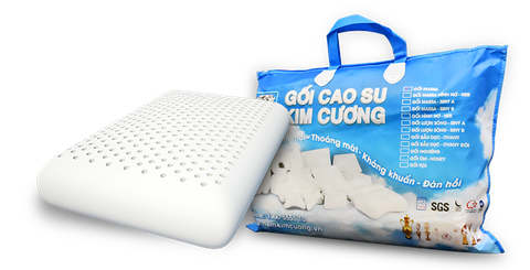 Gối Cao Su Thiên Nhiên Kim Cương Ovany (Hình Bầu Dục)