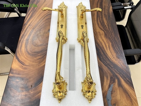 Khóa Cửa Đại Sảnh Nhập Khẩu Gold SSA LA-6363-PVD