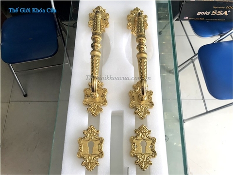 Khóa Cửa Đại Sảnh Gold SSA - BT - 6868 - 24K Thân Bi Trượt