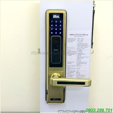 Khóa Cửa Vân Tay Cao Cấp HPLock Model F - 6800 - PVD