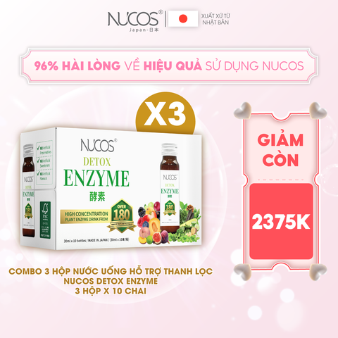 COMBO 3 HỘP NƯỚC UỐNG DETOX LÊN MEN NUCOS DETOX ENZYME