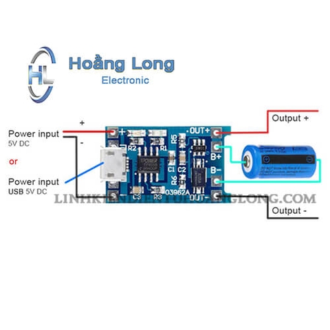 Mạch Sạc Pin Lithium - Li-ion -18650 TP4056 1A Có Bảo Vệ