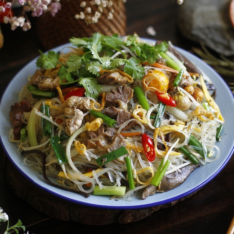Miến Xào Tim Gan Mề