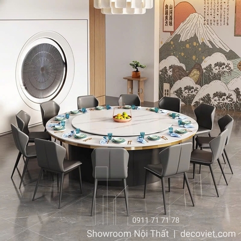 Bàn Tròn To Mặt Đá 12 Ghế 2128S