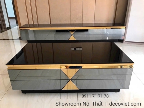 Combo Kệ Tivi Bàn Trà Mặt Kính 61T