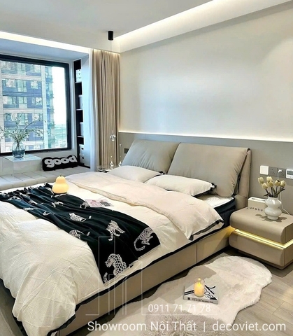 Giường Ngủ Bọc Da Cao Cấp 138T