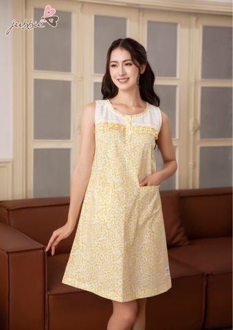 Đầm Cổ tròn viền bèo - 50103