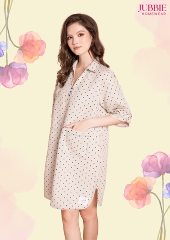 Đầm cổ sơ mi 2 túi - 5099