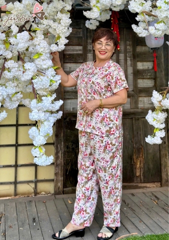 BLD cổ tròn xẻ viền đăng - 64016