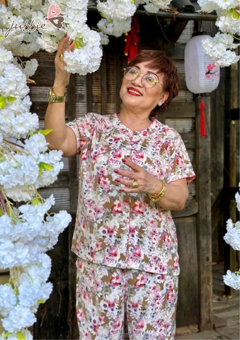 BLD cổ tròn xẻ viền đăng - 64016