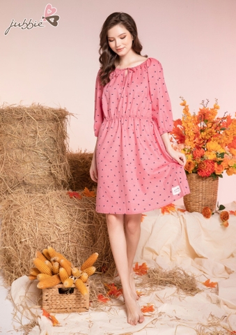 Đầm cổ tròn dây nơ - 5097