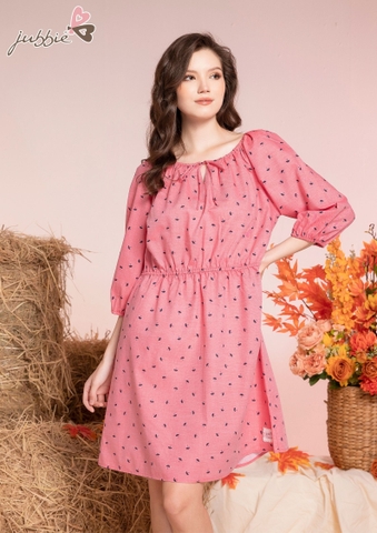 Đầm cổ tròn dây nơ - 5097