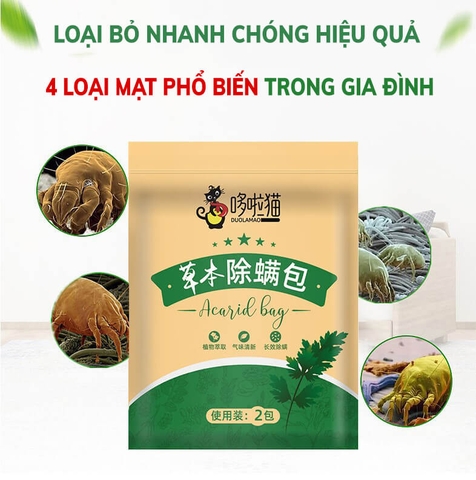 Túi Thơm Thảo Dược Diệt Rệp - Mạt Bụi Duolamao ( Gói 2 túi )