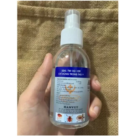 Hantox Spray 100ml - Diệt Ve - Rận Cho Chó Mèo