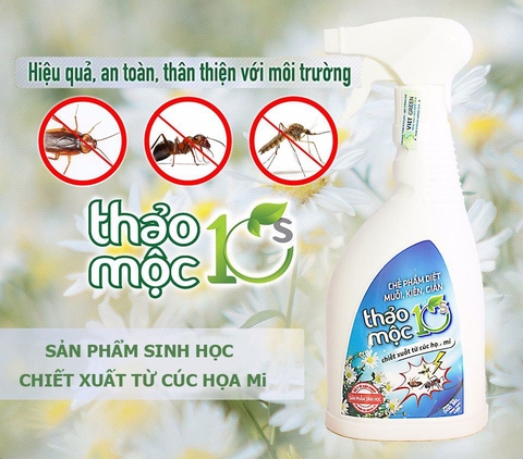 Chai Xịt Diệt Muỗi, Kiến, Gián - Thảo Mộc 10S