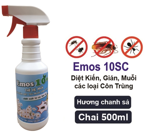 Chai Xịt Diệt Muỗi, Kiến, Gián - Emos 10SC