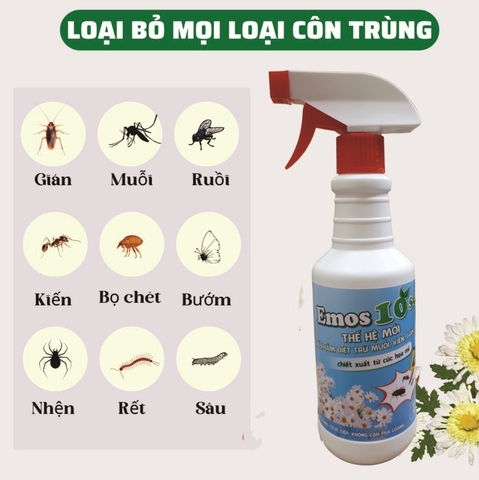 Chai Xịt Diệt Muỗi, Kiến, Gián - Emos 10SC