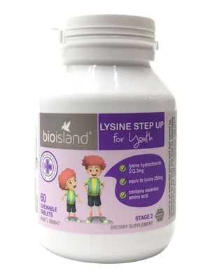 Thuốc tăng chiều cao cho bé của Úc - Bio Island Lysine Step ( Dạng Viên )
