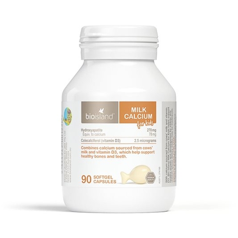 Canxi Milk Calcium Bio Island Úc - Sữa Bò Non Cho Bé, 90 viên