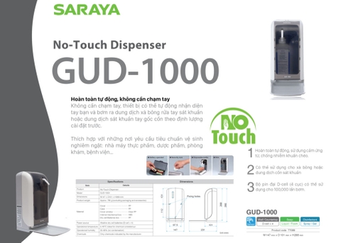 Máy sát khuẩn tự động Saraya GUD 1000BT