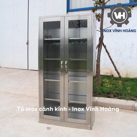 Các mẫu tủ inox kính do inox vĩnh hoàng gia công và chế tạo 2021