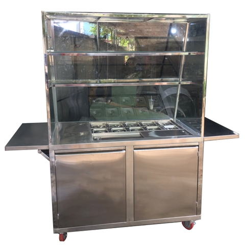 Tủ inox bán trà sữa