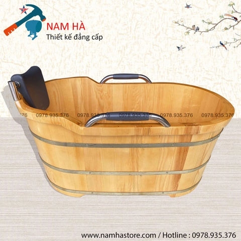 Bồn tắm gỗ Thông cao cấp bọc da