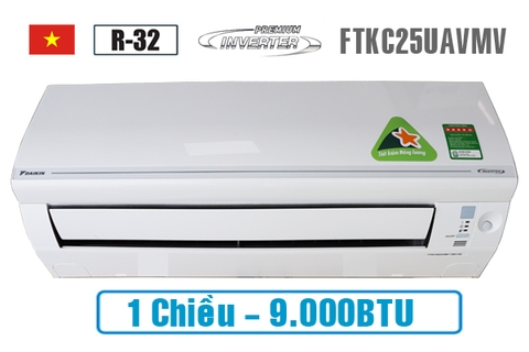 Điều hòa Daikin 1 chiều 9.000BTU inverter FTKC25UAVMV