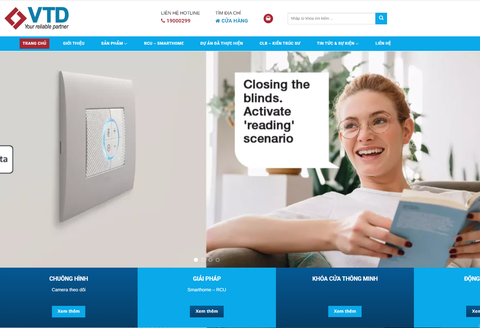 VTD SMARTHOME ra mắt website mới nhathongminhvtd.com.vn