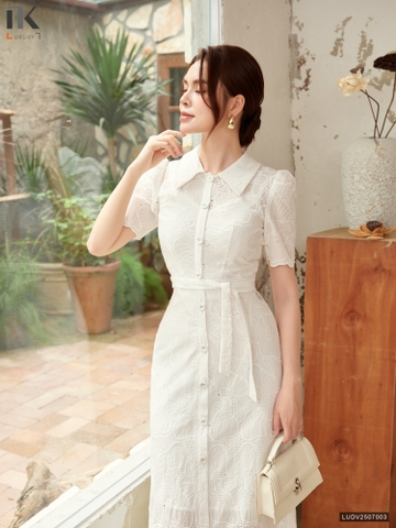 Đầm ren A thêu hoa sang chảnh, nữ tính LUDV2507003