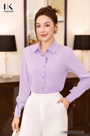 NK FASHION Áo Sơ Mi Dáng Rộng Cổ Đức NKSM2305008