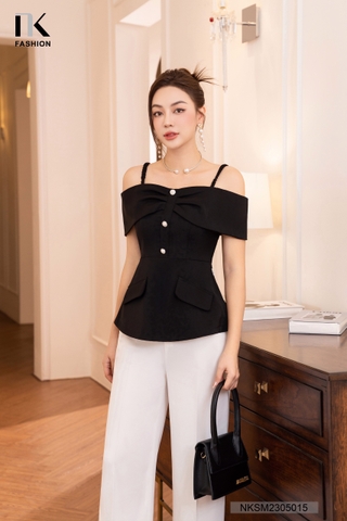 Áo Sơ Mi Dáng Peplum Trễ Vai NKSM2305015