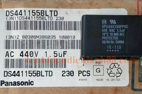 Tụ Quạt 1.5uf 440v chân kim cắm mạch mới chính Hãng Pana 100%.