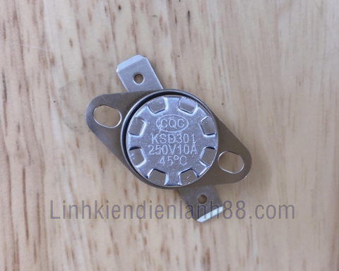Công tắc điều khiển nhiệt độ KSD301 250V 10A 45 độ C mới !