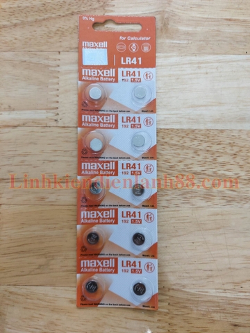 Pin Maxell Lr41 1.5V Mới, Chính Hãng 100%.