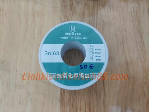 Thiếc Hàn SN63 0.8mm 50g mới 100%.