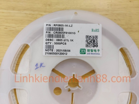 Trở Dán 0805 1K 1% Mới 100%.