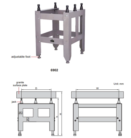 Giá đỡ cho bàn map (bàn rà chuẩn) INSIZE 6902-128A (dùng cho code 6900-0128 và 6900-1128)