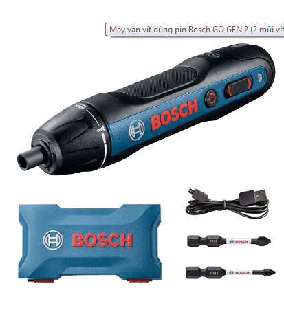 Máy vặn vít dùng pin Bosch GO GEN 2 (2 mũi vít)
