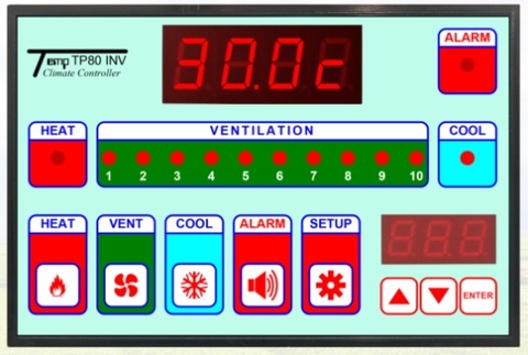 Bộ điều khiển nhiệt độ, độ ẩm cho trang trại Temp TP80