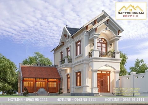 Biệt thự 2 tầng mái Thái đẹp, sang trọng