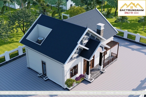 Ngất ngây trước góc nhìn tổng thể của nhà cấp 4 mái Thái