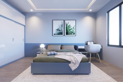Phòng ngủ rộng rãi, sáng sủa với ánh nắng tự nhiên