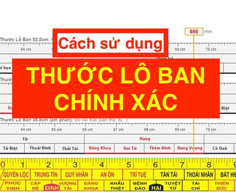 Hình ảnh thước lỗ ban trong phong thủy
