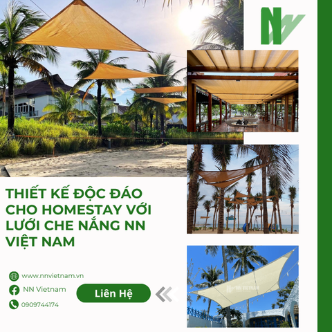 Thiết kế độc đáo cho homestay với lưới che nắng NN Việt Nam