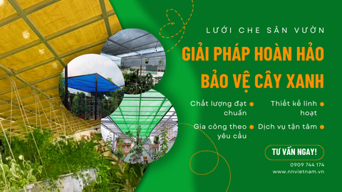 Giải pháp lưới che sân vườn: Bảo vệ cây cối, duy trì không gian xanh mát