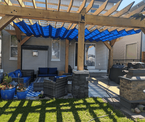 Lưới che nắng di động cho giàn Pergola – Giải pháp làm mát, thẩm mỹ và linh hoạt cho không gian ngoài trời