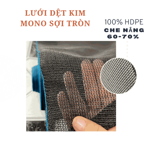 Lưới Dệt Kim Mono Sợi Tròn - 140GSM, che lan, cây trồng