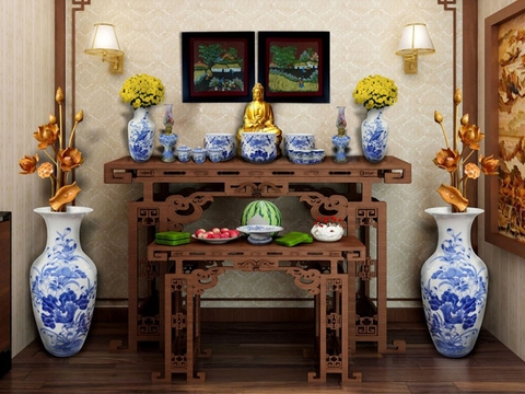 Chia sẻ cách đặt lộc bình trong phòng thờ hợp phong thủy