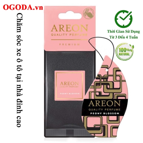 Lá thơm treo ô tô cao cấp Areon Peony Blossom - hương Hoa Mẫu Đơn (Dịu Nhẹ - Đằm Thắm)